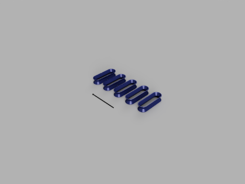 A render of various cable organizers, size small