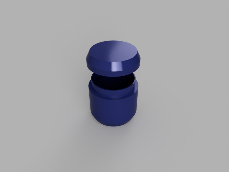 A render of a 3d printed customizable cylindrical storage jar