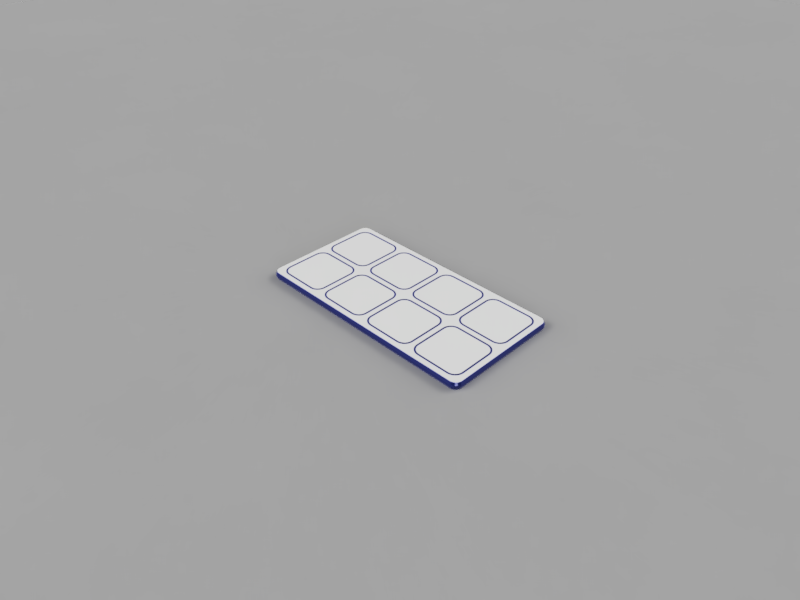 A render of a 3d printed magnetic customizable screw sorting pad