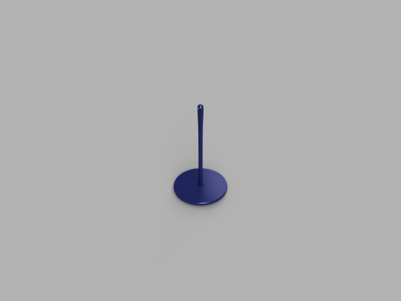 A render of a portable crochet ball holder