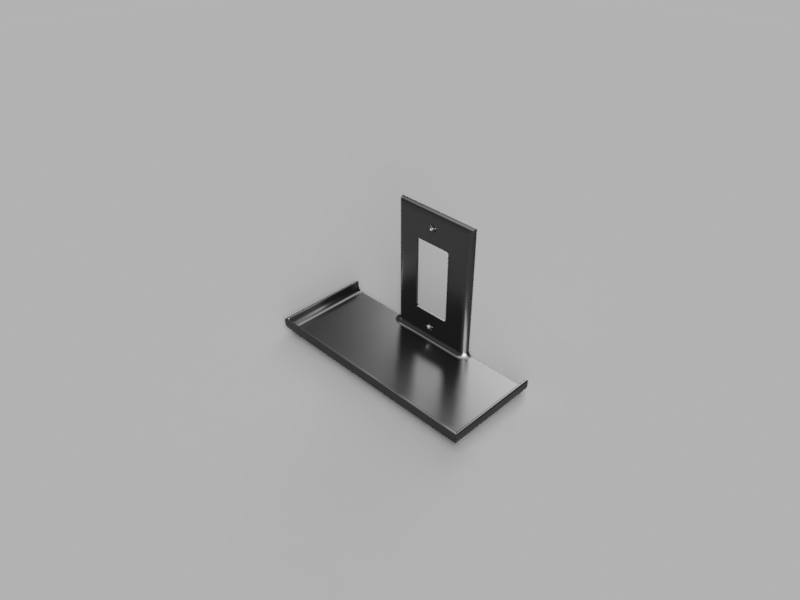 A render of a 3d printed outlet shelf